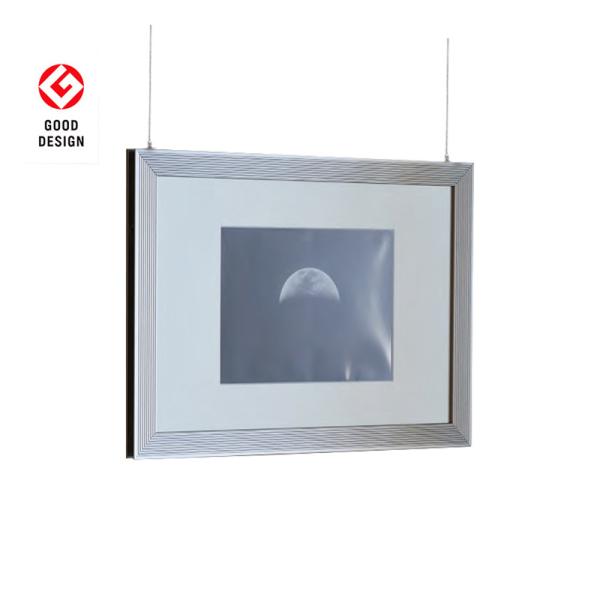 ポスターフレーム ポスター額  B2 ALUMIUM SERIES 05 DUO 両面アクリル マットシルバー 屋内用 横吊り看板 おしゃれ