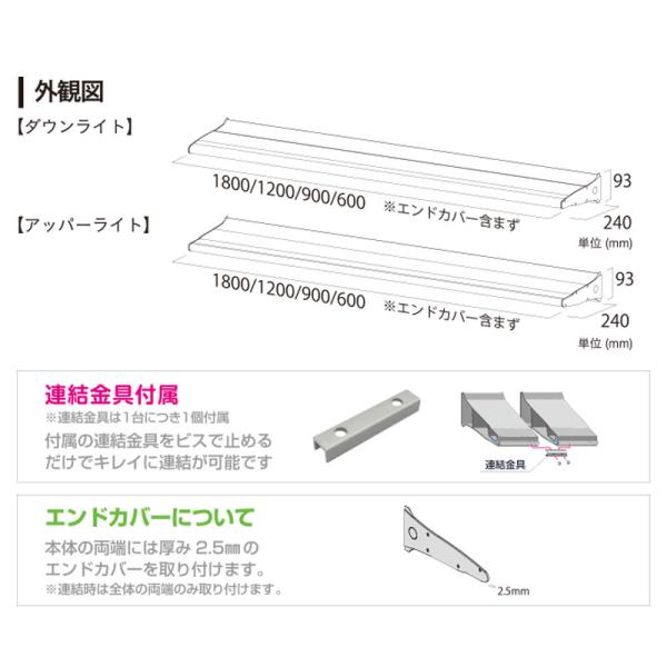 看板照明 屋外 LED 外照式 パワーポラックス3 600L ダウンライト 6500K PWR-PLX3-D600L-65K 三和サインワークス 看板_2