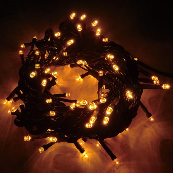 イルミネーション エクセレントLEDストリングライト ブラックコード アンバー T0291AMB