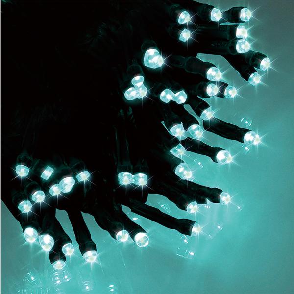 イルミネーション エクセレントLEDストリングライト ブラックコード エメラルドグリーン T0291EGN