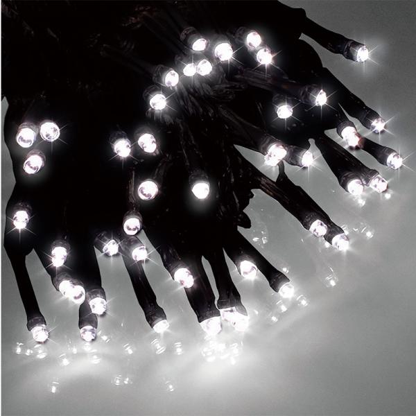 イルミネーション エクセレントLEDストリングライト ブラックコード パールホワイト T0291PWH