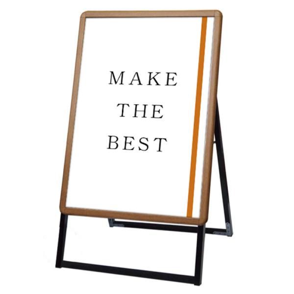 看板 スタンド看板 立て看板 ポスターグリップスタンド看板 屋外用 B1 片面 木目 PGSK-B1KM-G 印刷なし 本体 ポスター a型 常磐精工