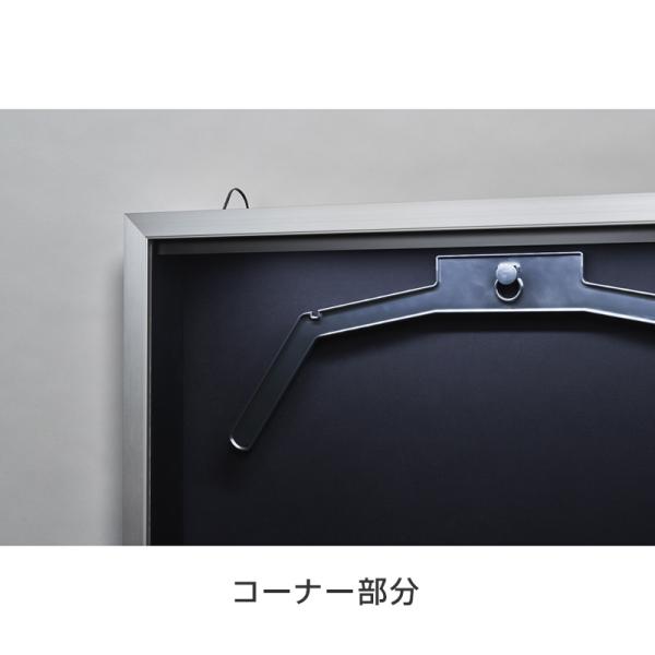 LEDユニフォームケース ユニフォーム額 額縁 UVカット アクリル アルナ Mサイズ （フレーム：ビター 布：薄茶） 光る コレクションケース