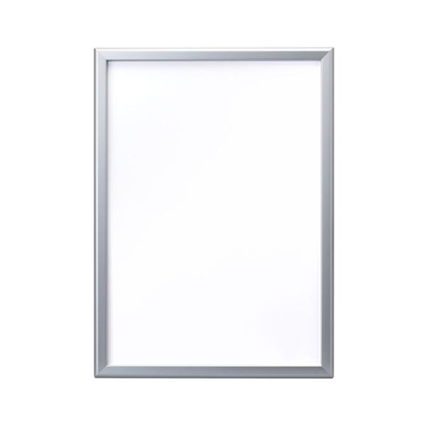 ポスターフレーム ポスター額 A2 壁付け 四辺開閉式 ポスターグリップマイター PG-32Mツヤ無シルバー(梨地調) 屋内用