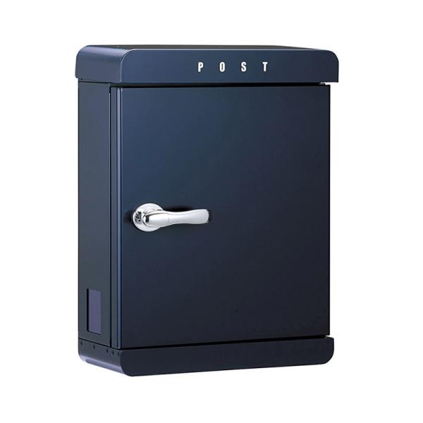 ポスト おしゃれ 壁付け レトロ 郵便受け 鍵付き かもんポスト PAST(パスト)右開き シティブルーPST-R-CB