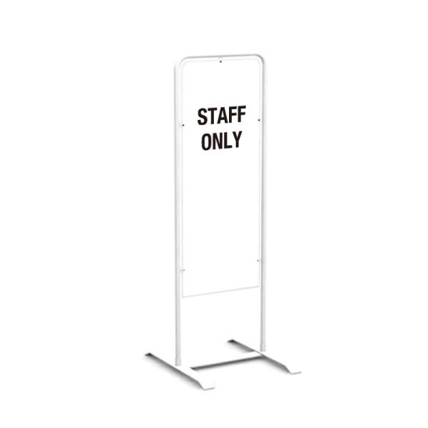 STAFF ONLY看板 看板 スタンド看板 立て看板 屋外 デザイン込 スチール製 マグネット チャオ M ホワイト 白_004 案内看板 店舗看板 18,510円