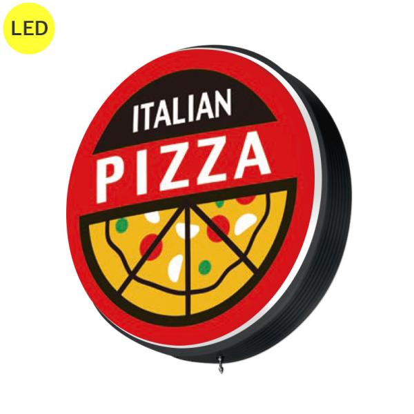 看板 電飾看板 壁面看板 丸型 ADS-6008KT-LED ブラック φ600 本体のみ 屋外 防水 店舗看板 壁付け LED おしゃれ 壁