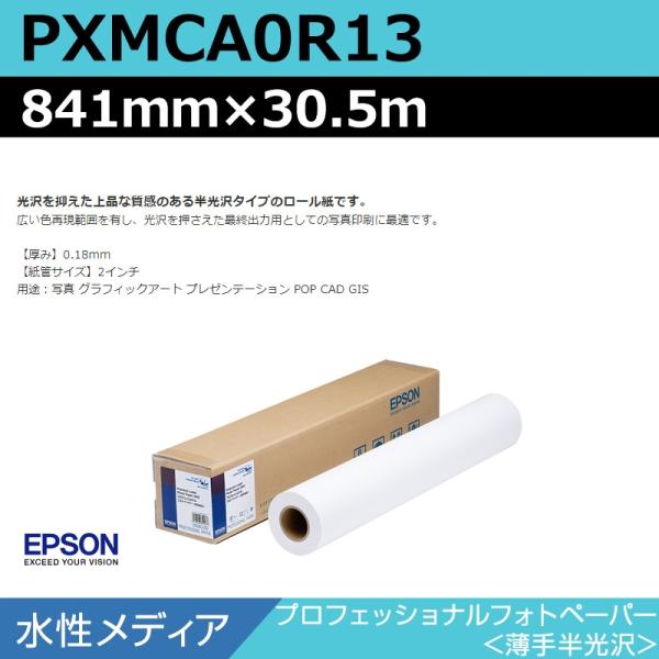 インクジェットロール紙 大判プリンター用紙 エプソン 純正 PXMCA0R13 プロフェッショナルフォトP 薄手半光沢 841mm×30.5m