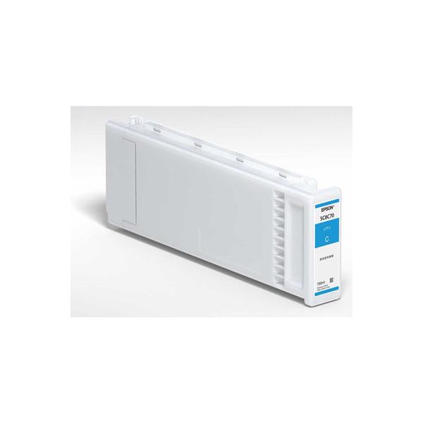 エプソン 純正 インク カートリッジ SC8C70 シアン 700ml 1個入り インクジェットインク