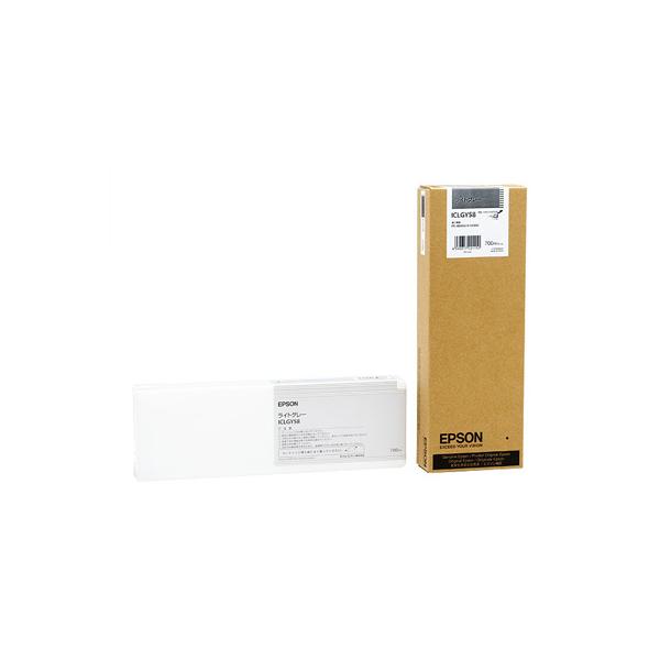 エプソン 純正 インク カートリッジ ICLGY58 ライトグレー 700ml インクジェットインク