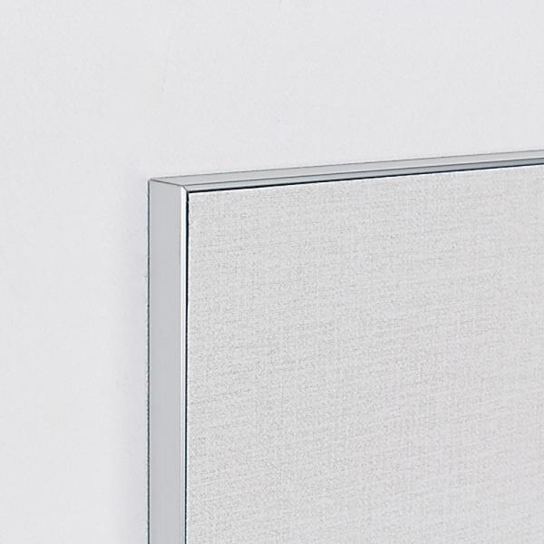 マグネットボード おしゃれ 壁 壁付け アルモード 掲示ボード 694 シルバー/ボードライトグレー 屋内用 W900×H600 694C-GY 900×600_1
