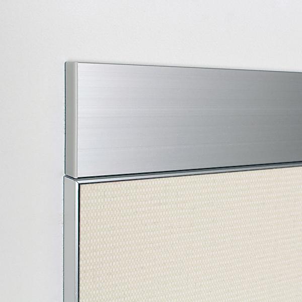マグネットボード おしゃれ 壁 壁付け アルモード 掲示ボード 695 シルバー/ボードベージュ 屋内用 W1800×H955 695C-BE 1800×955_1