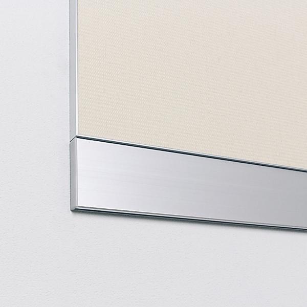 マグネットボード おしゃれ 壁 壁付け アルモード 掲示ボード 696 シルバー/ボードライトグレー 屋内用 W600×H560 696C-GY 600×560_1