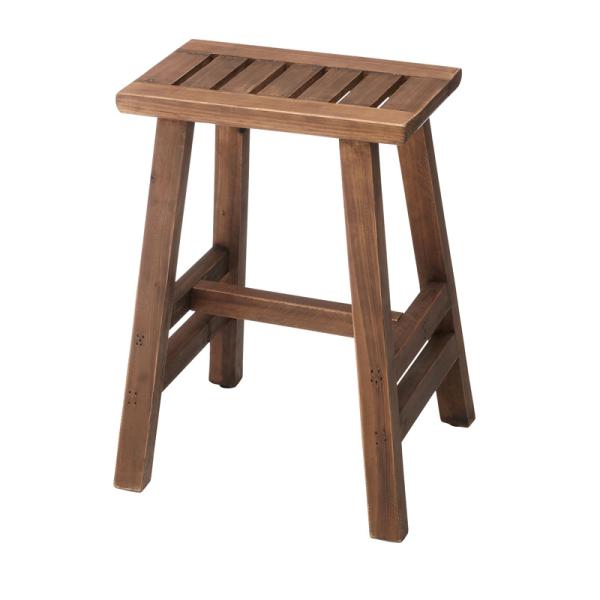 スツール 腰掛 背もたれなし 木製 シンプル ソーレ スツール ブラウン LFS-491BR