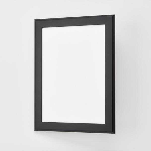 ポスターフレーム ポスター額 額縁 UVアクリル ALUMIUM SERIES 07 FILLET 900角 マットブラック アルミ おしゃれ 高品質