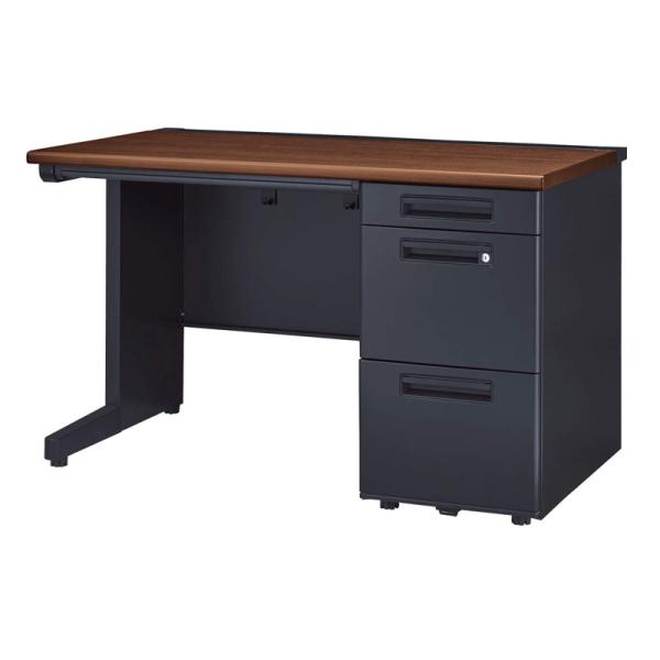 オフィスデスク W1600 YDHシリーズ ブラックエディション 片袖机 YDH