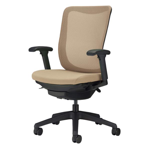 オフィスチェア Leios レイオス 背メッシュ 座面布張り サークルアーム シンクロロッキング機構 高さ調節 体圧分散 ホワイトフレーム ホワイト脚 No.3541F-W オフィスチェア Leios レイオス 背メッシュ 座面布張り アームレス