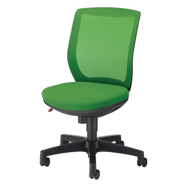 オフィスチェア アミノ アームレス グリーン No.2215F 683-28