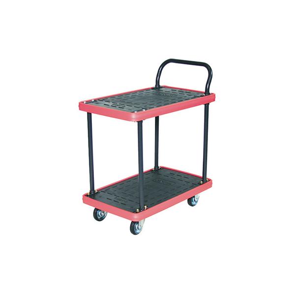 トラスコ TRUSCO オレンジブック 業務用 MKP樹脂製運搬車 片袖2段タイプ ブラック MKP-154 489-2615