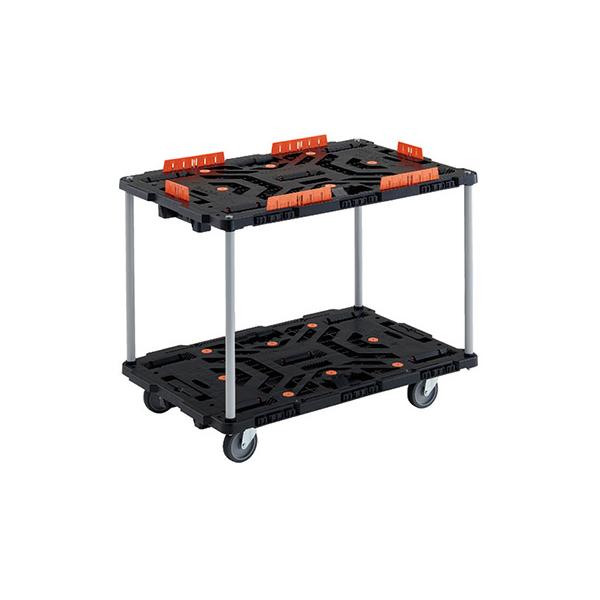トラスコ TRUSCO オレンジブック 業務用 ビートル 2段式・ハンドルなし・収納式柵付 BT920KJ5-E100 206-3396