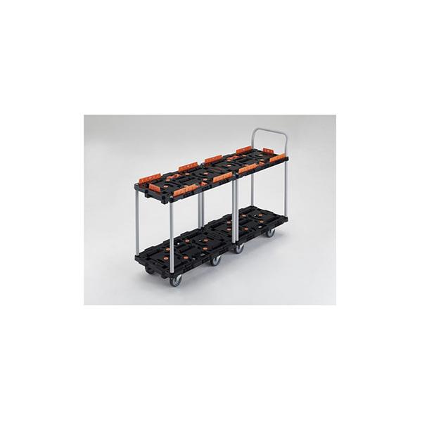 トラスコ TRUSCO オレンジブック 業務用 ビートル 2段式・ハンドル付・収納式柵付 BT724KJ5-E100 206-3473_2