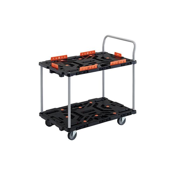 トラスコ TRUSCO オレンジブック 業務用 ビートル 2段式・ハンドル付・収納式柵付 BT924KJ5-E100 206-3474