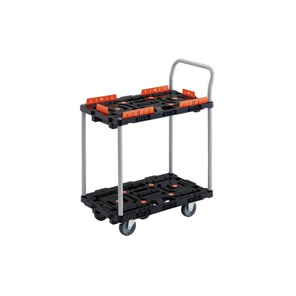 トラスコ TRUSCO オレンジブック 業務用 ビートル 2段式・ハンドル付・収納式柵付 BT724KJ3-E100 206-3409