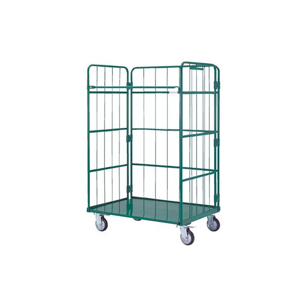 トラスコ TRUSCO オレンジブック 業務用 鋼製カゴ車 ハイテナー 床板スチール製 THT-1C 462-3843