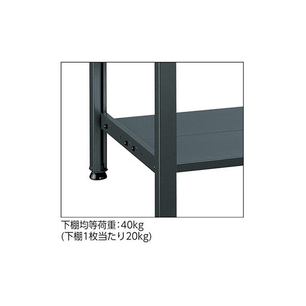 トラスコ TRUSCO オレンジブック 業務用 軽量作業台 下棚2枚付 ホワイト1800X900X740mm BE-1890LT2W 856-3842_1