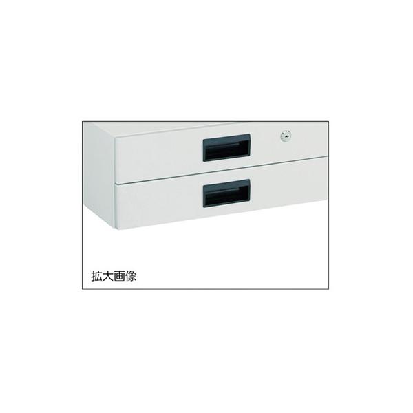 トラスコ TRUSCO 業務用 軽量作業台 薄型2段引出し付 ホワイト 1200X750X740mm BER-1275UDK2W 856-3909_1