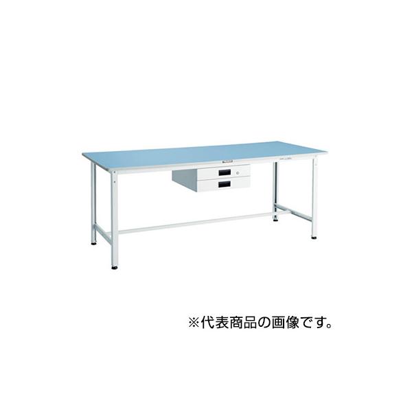 トラスコ TRUSCO 業務用 軽量作業台 薄型2段引出し付 ホワイト 1800X900X740mm BER-1890UDK2W 856-3934