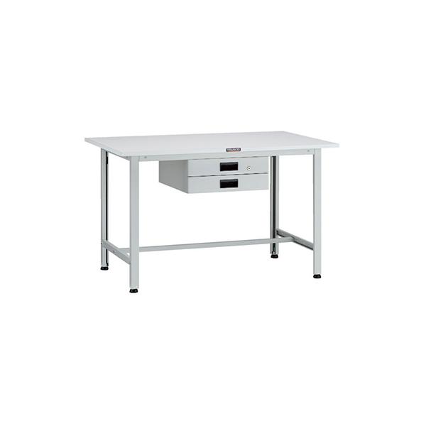 トラスコ TRUSCO オレンジブック 軽量作業台 薄型2段引出し付 ホワイト 1200X750X740mm AO-1275UDK2 125-9142