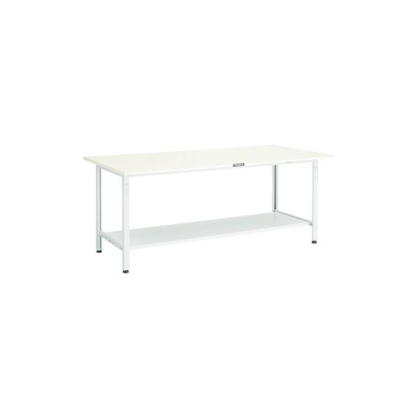 トラスコ TRUSCO オレンジブック 業務用 軽量作業台 下棚2枚付 グリーン 900X600X740mm AE-0960LT2 770-1381