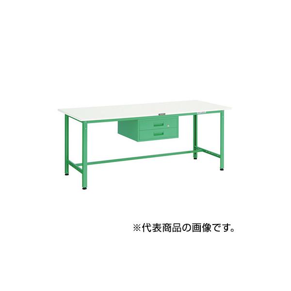 トラスコ TRUSCO 業務用 軽量作業台 2段引出し付 ダークグレー 1800X900X740mm AE-1809F2 DG 770-1705