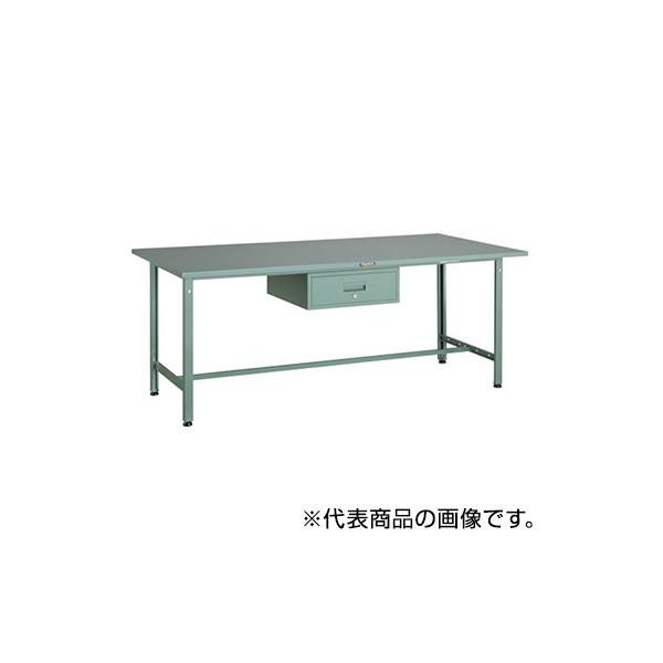 トラスコ TRUSCO オレンジブック 業務用 軽量作業台 1段引出し付 グリーン1800X900X740mm SAE-1809F1 289-1441
