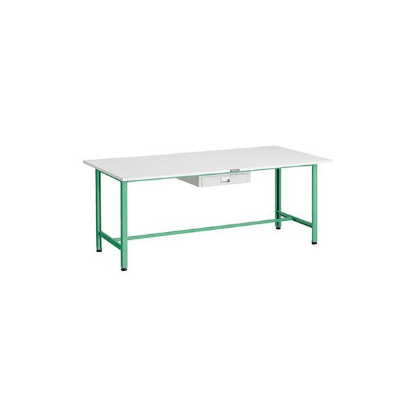 トラスコ TRUSCO 軽量作業台 薄型1段引出し付 ヤンググリーン 1800X900X740mm AE-1809UDC1 YG 183-3821