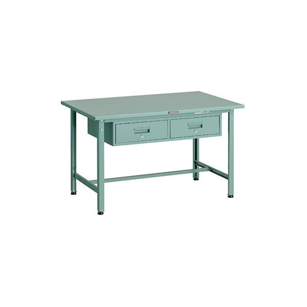 トラスコ TRUSCO オレンジブック 軽量作業台 2列1段引出し付 グリーン 1200X750X740mm SAE-1200FL2 183-3899