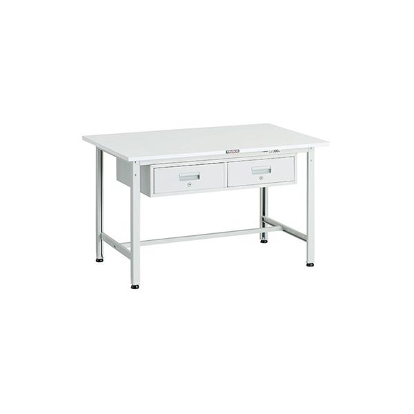 トラスコ TRUSCO オレンジブック 軽量作業台 2列1段引出し付 ホワイト1200X750X740mm AE-1200FL2 W 183-3881