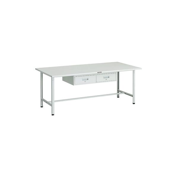 トラスコ TRUSCO オレンジブック 軽量作業台 2列引出付 ホワイト 1800X900X740mm SAE-1809FL2 W 183-3879