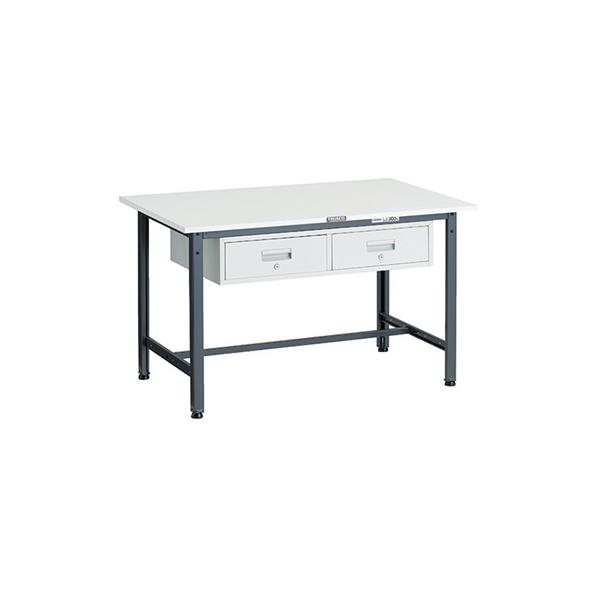 トラスコ TRUSCO 業務用 軽量作業台 2列1段引出し付 ダークグレー1200X750X740mm RAE-1200FL2 DG 183-3890