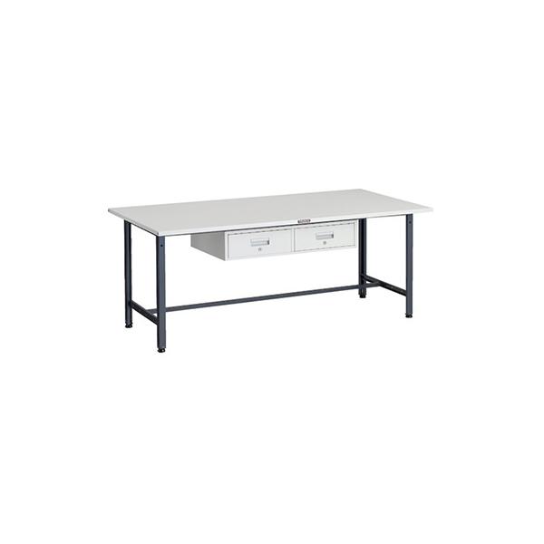 トラスコ TRUSCO 業務用 軽量作業台 2列1段引出し付 ダークグレー1800X900X740mm SAE-1809FL2 DG 183-3878
