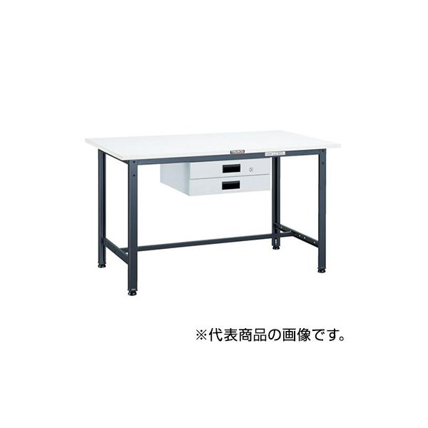トラスコ TRUSCO 業務用 軽量作業台 薄型2段引出し付 ホワイト 1800X900X740mm AE-1809UDK2W 770-1799