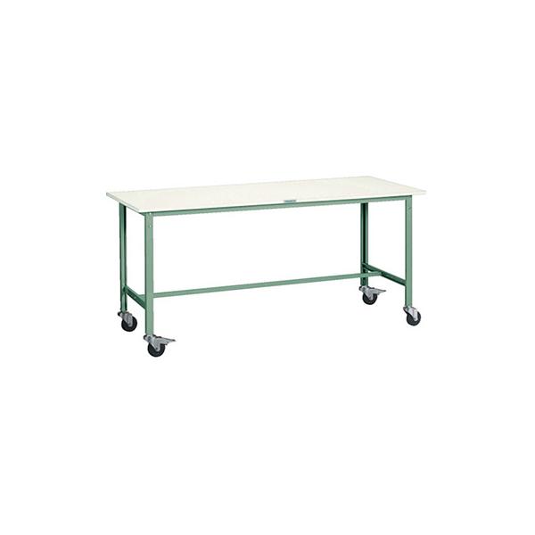 トラスコ TRUSCO 業務用 軽量作業台 φ100mmキャスター付 グリーン 1800X900X848mm AE-1809C100 303-1764