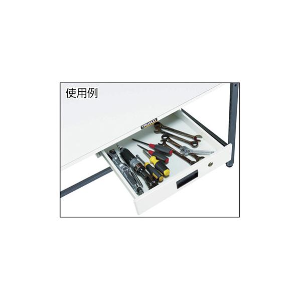 トラスコ TRUSCO 業務用 軽量作業台 薄型2段引出し付 ダークグレー 1800X900X740mm LEWR-1809UDK2 467-1414_4