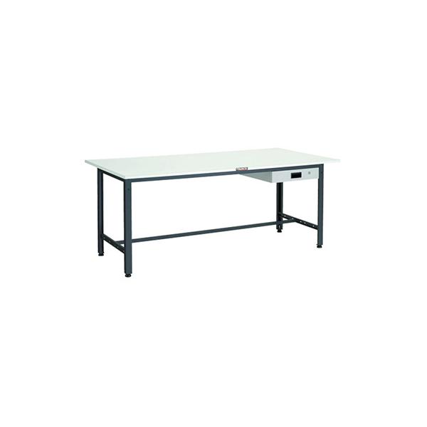 トラスコ TRUSCO 業務用 軽量作業台 薄型1段引出し付 ダークグレー 1800X900X740mm LEWP-1809UDK1 467-1040