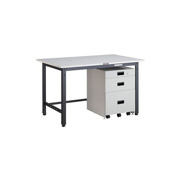 トラスコ TRUSCO 軽量作業台 3段キャビネット付 ダークグレー 1200X750X740mm LEWP-1200UDK111 467-0833