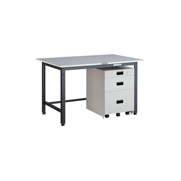 トラスコ TRUSCO 軽量作業台 3段キャビネット付 ダークグレー 1200X750X740mm LEWR-1200UDK111 467-1180