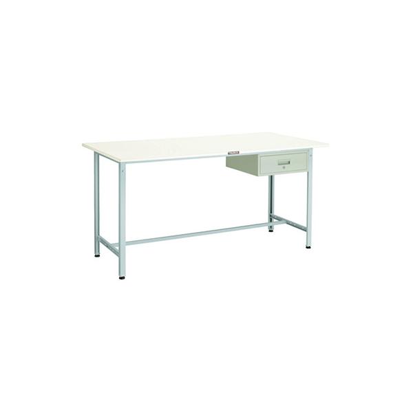 トラスコ TRUSCO 業務用 軽量立ち作業台 1段引出し付 ホワイト 1800X900X900mm HAE-1809F1 W 466-9738