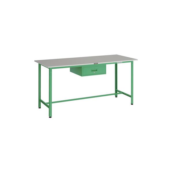 トラスコ TRUSCO 業務用 軽量立ち作業台 引出し付 ヤンググリーン 1800X750X900mm HRAE-1800F1YG 467-0400