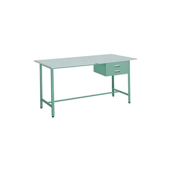 トラスコ TRUSCO 業務用 軽量立ち作業台 2段引出し付 グリーン 1800X900X900mm HRAE-1809F2 278-5056